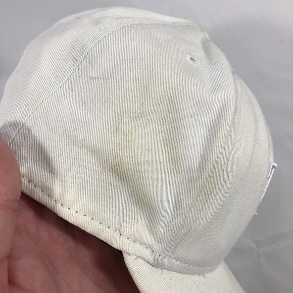 Tampa Bay Rays MLB New Era 59fifty 5950 Cap Fitted 7 1/2 Whiteout DISCOLORED Hat - Picture 8 of 12